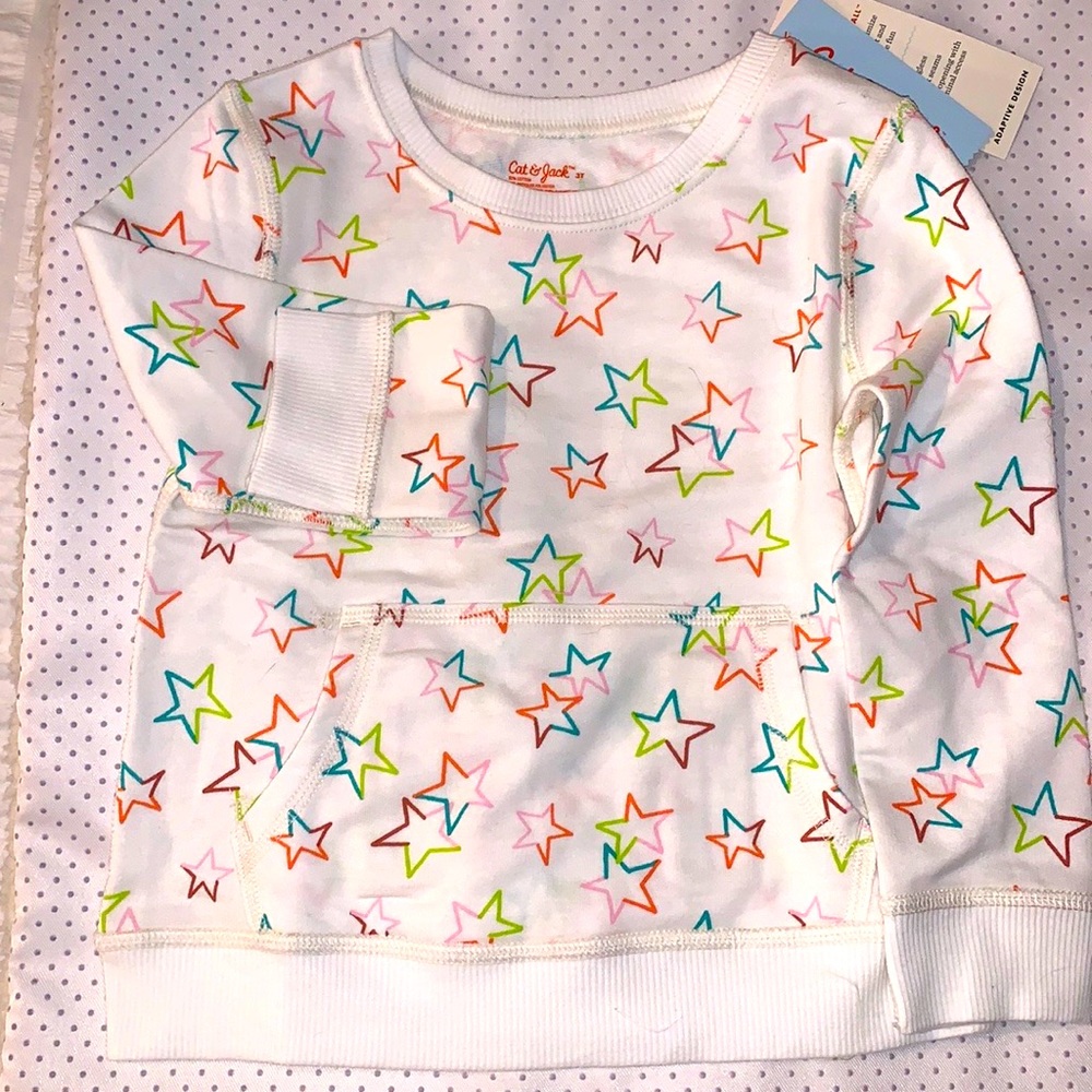 Cat & Jack sweatshirt with stars, New with Tags